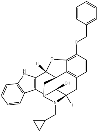 17-(CYCLOPROPYLMETHYL)-6,7-DEHYDRO-4,5-EPOXY-3-BENZYLOXY-14-HYDROXY-6,7,2',3'-INDOLOMORPHINAN Structural