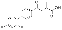 4-(2',4'-Difluorobiphenyl-4-yl)-2-methylene-4-oxobutanoic acid Structural