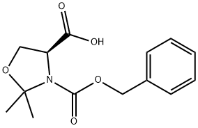 (R)-3-((BENZYLOXY)CARBONYL)-2,2-DIMETHYLOXAZOLIDINE-4-CARBOXYLIC ACID Structural