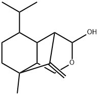 Octahydro-8-methyl-9-methylene-5-isopropyl-4,8-methano-1H-2-benzopyran-3-ol Structural