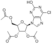 6-Chloro-2-hydroxy-9-(2',3',5'-tri-O-acetyl-b-D-ribofuranosyl)purine Structural