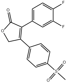 3-(3,4-Difluorophenyl)-4-(4-(methylsulfonyl)phenyl)-2(5H)-furanone Structural