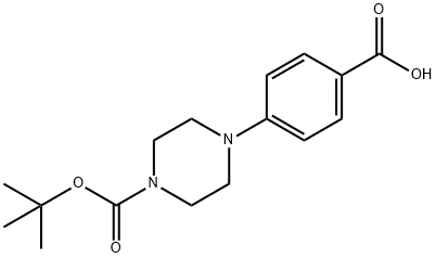 4-[4-(tert-Butoxycarbonyl)piperazino]benzoic acid Structural