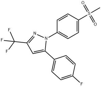 1-[(4-METHYLSULFONYL)PHENYL]-3-TRIFLUOROMETHYL-5-(4-FLUOROPHENYL)PYRAZOLE Structural