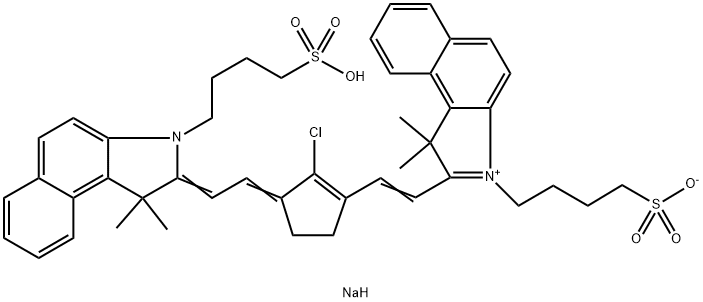 2-[2-[2-CHLORO-3-[[1,3-DIHYDRO-1,1-DIMETHYL-3-(4-SULFOBUTYL)-2H-BENZ[E]INDOL-2-YLIDENE]ETHYLIDENE]-1-CYCLOPENTEN-1-YL]-ETHENYL]-1,1-DIMETHYL-3-(4-SULFOBUTYL)-1H-BENZ[E]INDOLIUM, INNER SALT, SODIUM SALT Structural