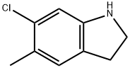 6-Chloro-5-methylindoline Structural