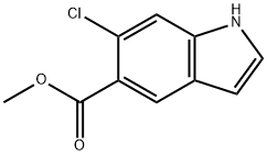 6-Chloro-1H-indole-5-carboxylic acid methyl ester Structural