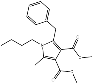 dimethyl 2-benzyl-1-butyl-5-methyl-pyrrole-3,4-dicarboxylate Structural