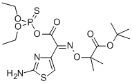 Diethyl thiophosphoryl-(Z)-2-(2-aminothiazol-4-yl)-2-(tert-butoxycarbonyl)isopropoxyiminoacetate Structural