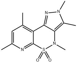 2H-2,3,4,7,9-Pentamethyl-2,4-dihydropyrazolo(4,3-c)pyrido(3,2-e)-1,2-t hiazine-5,5-dioxide