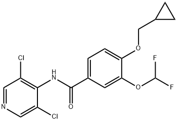 4-(Cyclopropylmethoxy)-3-(difluoromethoxy) Roflumilast Structural Picture