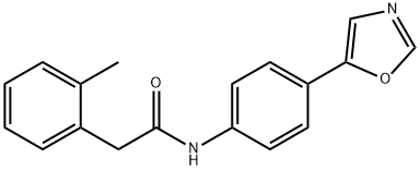Benzeneacetamide, 2-methyl-N-[4-(5-oxazolyl)phenyl]- Structural
