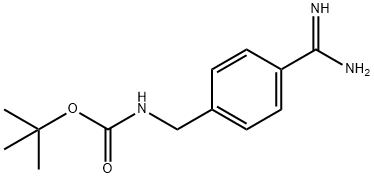 (4-CARBAMIMIDOYL-BENZYL)-CARBAMIC ACID TERT-BUTYL ESTER Structural