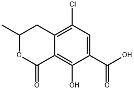 5-CHLORO-3,4-DIHYDRO-8-HYDROXY-3-METHYL-1H-2-BENZOPYRAN-1-ONE-7-CARBOXYLIC ACID Structural