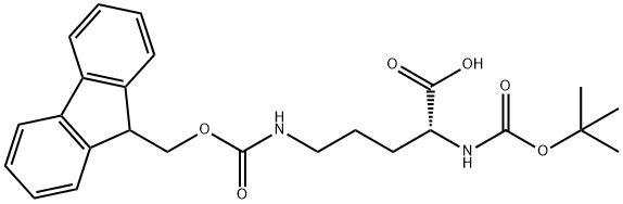 BOC-D-ORN(FMOC)-OH Structural