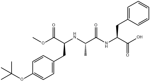L-Phenylalanine, N-[N-[1-[[4-(1,1-dimethylethoxy)phenyl]methyl]-2-methoxy-2-oxoethyl]-L-alanyl]-, (S)- (9CI) Structural