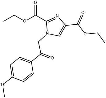 Diethyl 1-[2-(4-methoxyphenyl)-2-oxoethyl]-1H-imidazole-2,4-dicarboxylate Structural