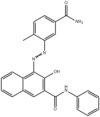 4-[(5-carbamoyl-o-tolyl)azo]-3-hydroxynaphth-2-anilide 