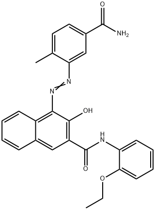 4-[(5-Carbamoyl-o-tolyl)azo]-3-hydroxy-2-naphtho-o-phenetidide Structural