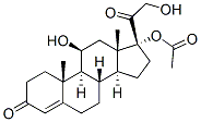 11beta,17,21-trihydroxypregn-4-ene-3,20-dione 17-acetate  Structural