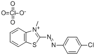 2-((p-Chlorophenyl)azo)-3-methylbenzothiazoliumperchlorate Structural