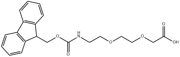 Fmoc-8-amino-3,6-dioxaoctanoic acid Structural