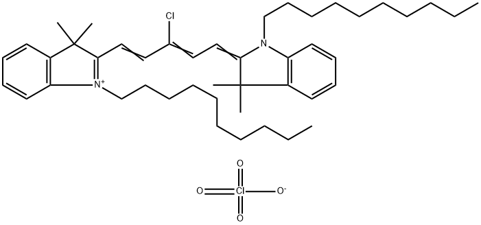 2-[(1E,3Z)-3-CHLORO-5-(1-DECYL-3,3-DIMETHYL-1,3-DIHYDRO-2H-INDOL-2-YLIDENE)-1,3-PENTADIENYL]-1-DECYL-3,3-DIMETHYL-3H-INDOLIUM PERCHLORATE Structural