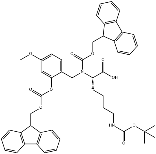 FMOC-(FMOCHMB)LYS(BOC)-OH Structural