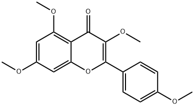 2-(4-Methoxyphenyl)-3,5,7-trimethoxy-4H-1-benzopyran-4-one Structural