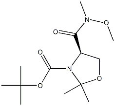 (R)-3-BOC-4-(METHOXYMETHYLCARBAMOYL)-2,2-DIMETHYLOXAZOLIDINE Structural