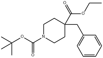 ETHYL N-BOC-4-BENZYLPIPERIDINE-4-CARBOXYLATE Structural