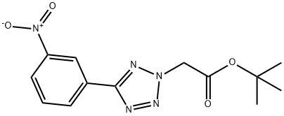 tert-Butyl 2-[5-(3-nitrophenyl)-tetrazol-2-yl]acetate Structural