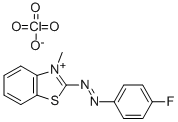 2-((p-Fluorophenyl)azo)-3-methylbenzothiazoliumperchlorate Structural