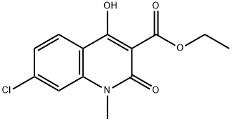 7-CHLORO-4-HYDROXY-1-METHYL-2-OXO-1,2-DIHYDRO-QUINOLINE-3-CARBOXYLIC ACID ETHYL ESTER Structural