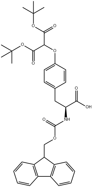 FMOC-TYR(MALONYL-DI-OTBU)-OH Structural