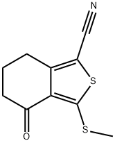 3-(METHYLTHIO)-4-OXO-4,5,6,7-TETRAHYDRO-2-BENZOTHIOPHENE-1-CARBONITRILE Structural