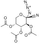 2,3,4-TRI-O-ACETYL-1-AZIDO-1-DEOXY-BETA-D-ARABINOPYRANOSYL CYANIDE Structural