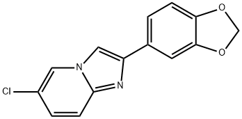 2-BENZO[1,3]DIOXOL-5-YL-6-CHLORO-IMIDAZO[1,2-A]PYRIDINE Structural