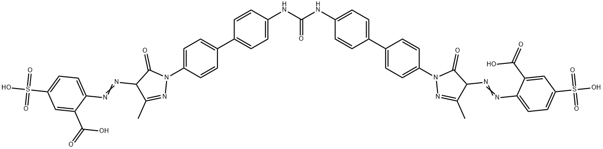 2,2'-[Carbonylbis[imino-1,1'-biphenyl-4,4'-diyl(4,5-dihydro-3-methyl-5-oxo-1H-pyrazole-1,4-diyl)azo]]bis[5-sulfobenzoic acid]tetrasodium salt