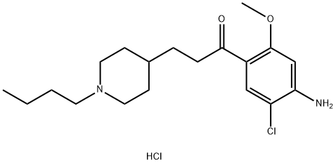 1-(4-AMINO-5-CHLORO-2-METHOXYPHENYL)-3-[1-BUTYL-4-PIPERIDINYL]-1-PROPANONE HYDROCHLORIDE