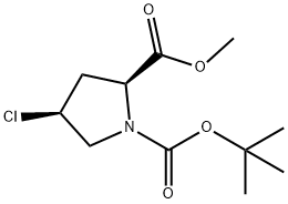 (2S,4S)-1-tert-butyl 2-methyl 4-chloropyrrolidine-1,2-dicarboxylate Structural