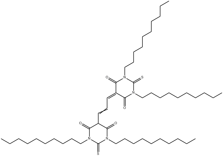 1,3-DIDECYL-5-[3-(1,3-DIDECYLHEXAHYDRO-4,6-DIOXO-2-THIOXO-5-PYRIMIDINYL)-2-PROPENYLIDENE]DIHYDRO-2-THIOXO-4,6-(1H,5H)-PYRIMIDINEDIONE