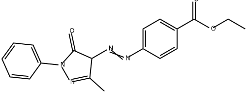 ethyl 4-[(4,5-dihydro-3-methyl-5-oxo-1-phenyl-1H-pyrazol-4-yl)azo]benzoate Structural