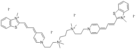 2-((E)-3-[1-(3-[[3-(DIMETHYL(3-[4-[(E)-3-(3-METHYL-1,3-BENZOTHIAZOL-3-IUM-2-YL)-2-PROPENYLIDENE]-1(4H)-PYRIDINYL]PROPYL)AMMONIO)PROPYL](DIMETHYL)AMMONIO]PROPYL)-4(1H)-PYRIDINYLIDENE]-1-PROPENYL)-3-METHYL-1,3-BENZOTHIAZOL-3-IUM TETRAIODIDE