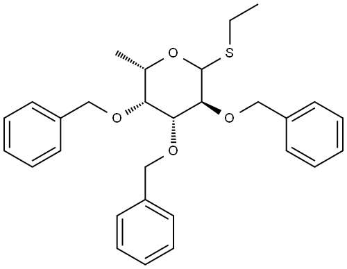 Ethyl 2,3,4-Tri-O-benzyl-1-thio-α,-L-fucopyranoside Structural
