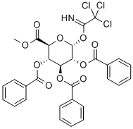 2,3,4-Tri-O-benzoyl-alpha-D-glucopyranuronic acid methyl ester trichloroacetimidate Structural