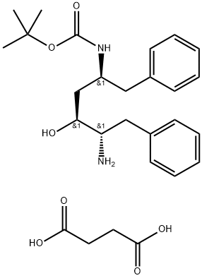 [(1S,3S,4S)-4-Amino-3-hydroxy-5-phenyl-1-(phenylmethyl)pentyl]carbamic acid 1,1-dimethylethyl ester butanedioate