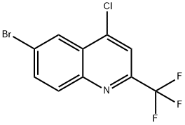 6-BROMO-4-CHLORO-2-(TRIFLUOROMETHYL)QUINOLINE Structural