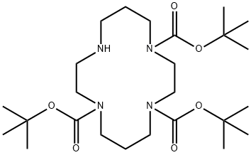 1,4,8-Tri-Boc-1,4,8,11-tetraazacyclotetradecane Structural