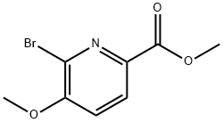 2-Pyridinecarboxylic acid, 6-broMo-5-Methoxy-, Methyl ester Structural